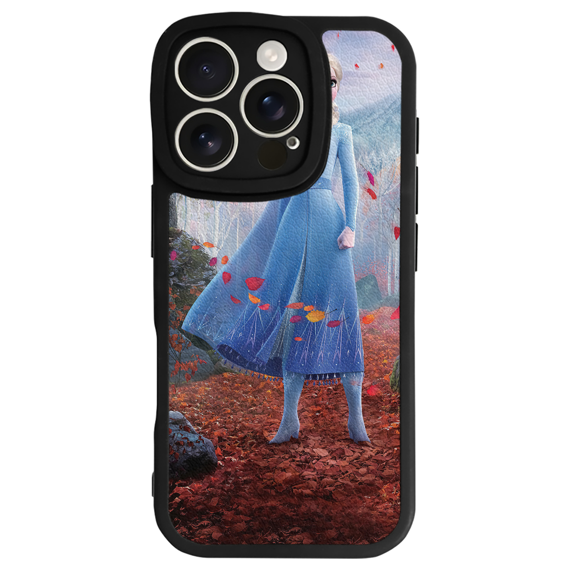 （画像用） アナと雪の女王 アンナ エルサ Frozen Anna Elsa 【iPhone 16シリーズ対応】シリコンスマホケース（レザー調） 材質：シリコン